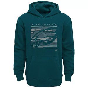 Unbranded Boy's Philadelphia Eagles Primary Logo Fleece Hoodie Green Large